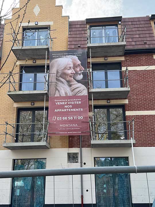 Impression de Bâche Publicitaires Sur Mesure Lille